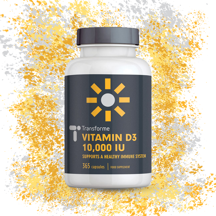 Vitamin D3 10,000iu Capsules - Vitamin D Supplements for Bones, Teeth & Immune System