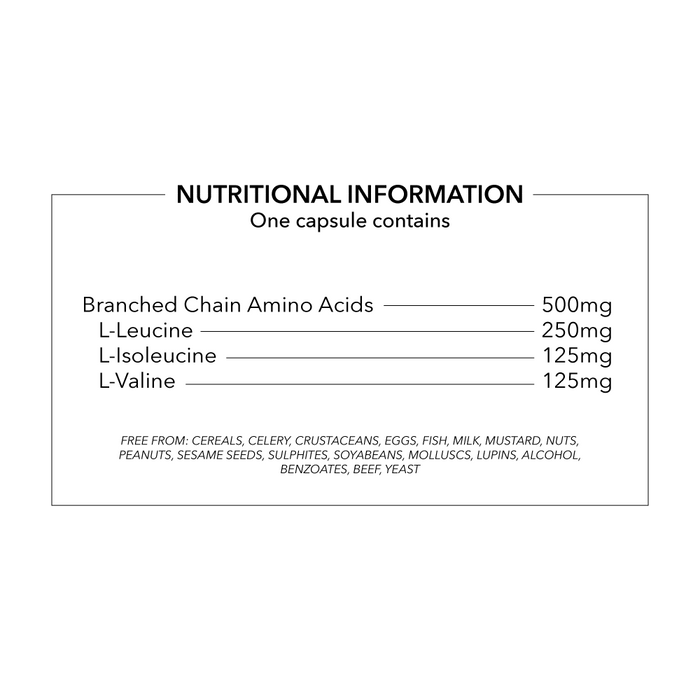 BCAA Branched Chain Amino Acid Capsules, L-Leucine, L-Isoleucine, L-Valine