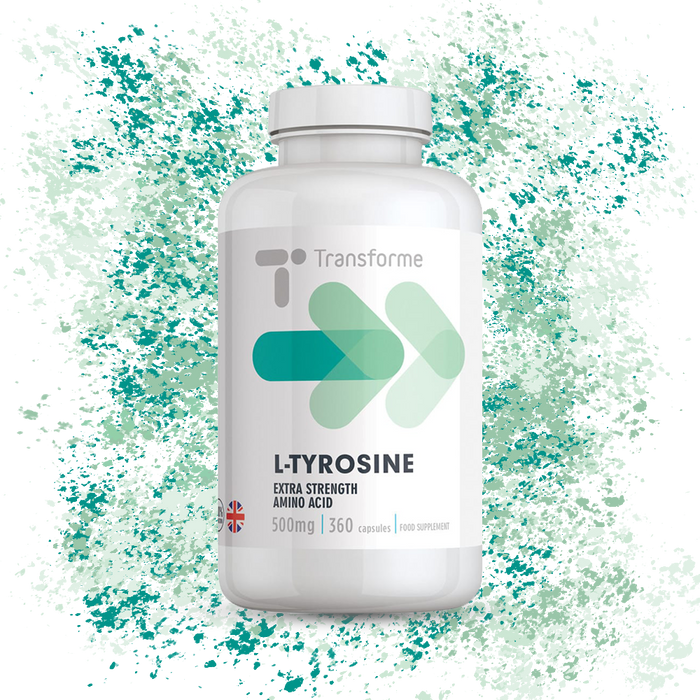 L-Tyrosine Capsules 500mg to 1000mg Serving, High Absorption Amino Acid