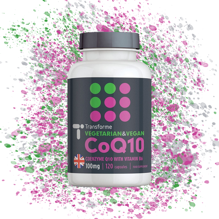 Coenzyme Q10 100mg Capsules with Vitamin B6, Vegetarian & Vegan CoQ10