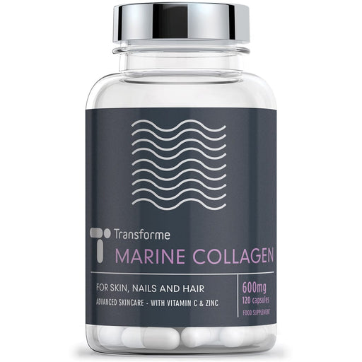 Transforme Marine Collagen High Absorption Hydrolysed Peptides with Vitamin C & Zinc, 120 600mg capsules