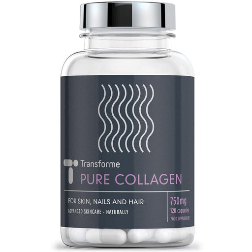 Transforme Pure Collagen Peptides 750mg, High Absorption Hydrolized Collagen, 120 Capsules bottle