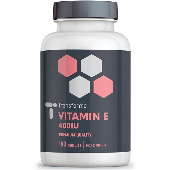 Transforme Vitamin E 400iu softgel capsules, high absorption Vitamin E oil in easy to swallow softgels, 180 bottle